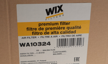 Фото 2 - Повітряний фільтр WIX WA10324
