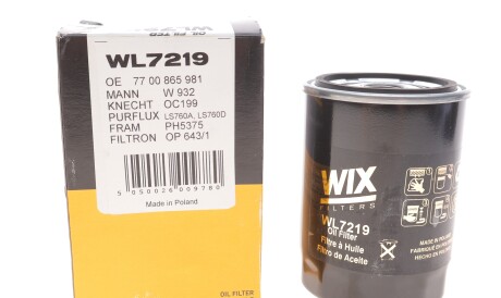Фото 2 - Масляный фильтр WIX WL7219
