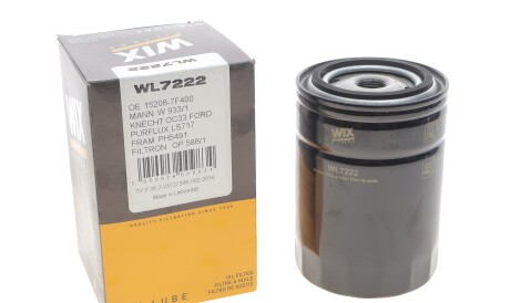Фото 2 - Масляний фільтр WIX WL7222
