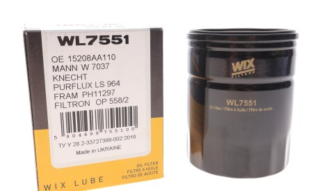 Фото 2 - Масляний фільтр WIX WL7551
