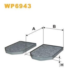 Фильтр, воздух во внутренном пространстве - (4D0898438A, 4D0819439A) WIX WP6943