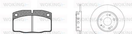 Комплект тормозов, дисковый тормозной механизм - (90111242, 90008005, 569030) WOKING 80013.01