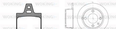 Комплект тормозов, дисковый тормозной механизм - (425183, 95659642, 95667788) WOKING 80023.00