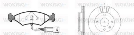 Комплект тормозов, дисковый тормозной механизм - WOKING 80193.02