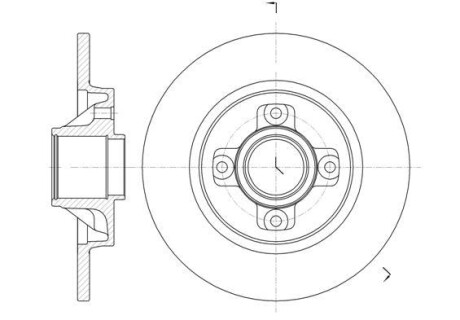 Диск тормозной задний (Remsa) PSA Berlingo Partner II / C4 Picasso / 308 3008 5008 (D61058.00) - WOKING D6105800