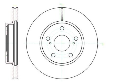 Гальмівний диск пер. Corolla/Auris 08-18 - (4351202220, 4351212670) WOKING D61122.10