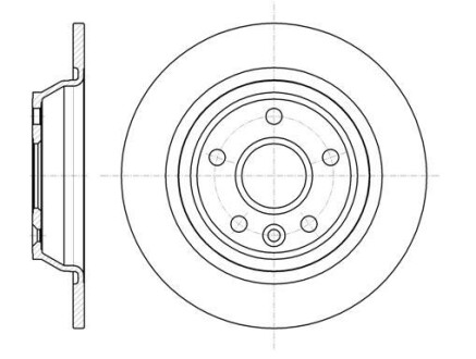 Диск тормозной задний (кратно 2) (Remsa) Ford Mondeo IV Galaxy S-max 07> / RR Evogue - WOKING D61167.00