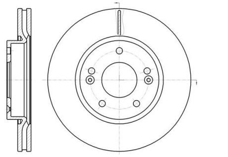 Диск тормозной передний (кратно 2) (Remsa) Hyundai Tucson I, i30, Kia Sportage, Ceed 08>12, Soul, Venga (D61208.10) - WOKING D6120810