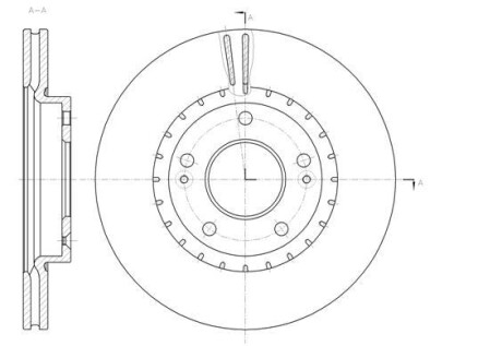 Гальмівний диск перед. Ceed/Elantra/Proceed (11-21) - (517122V000, 517123X000) WOKING D61434.10