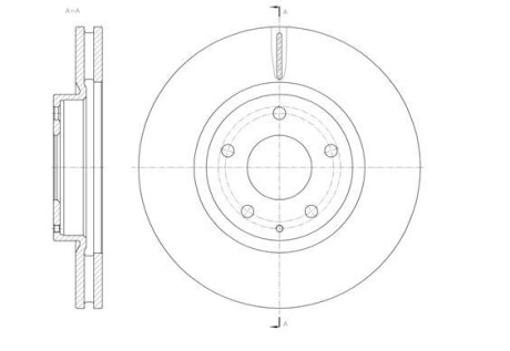 Диск тормозной передний (кратно 2) (Remsa) Mazda 6 III CX-5 I - WOKING D61520.10