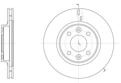 Гальмівний диск перед. Clio/Fortwo/Logan/Sandero/Symbol (12-21) - (402062212R, 402063149R, 402067615R) WOKING D61535.10