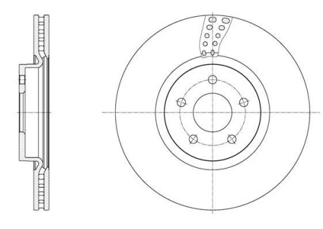 Гальмівний диск Focus/Grand Tourneo Connect/Kuga/Tourneo/Transit/V40 (05-22) - WOKING D61561.10