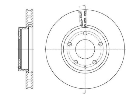 Диск тормозной передний (кратно 2) (Remsa) Mazda 3 1,5i 1,6i 13>18 (D61573.10) - WOKING D6157310