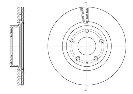 Диск тормозной передний (кратно 2) (Remsa) Mazda 3 III CX-3 15> (D61574.10) - WOKING D6157410