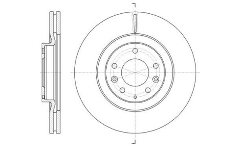 Диск тормозной передний (кратно 2) (Remsa) Mazda CX-7 I CX-9 I (D61638.10) - (td133325x, eh143325x, eh143325xa) WOKING D6163810