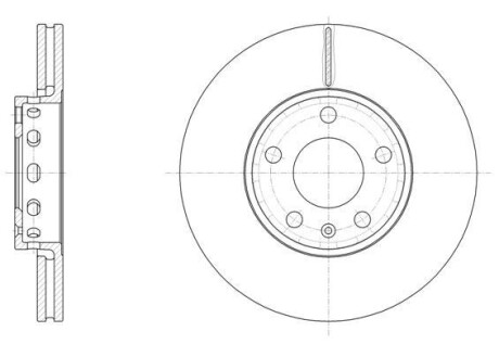 Гальмівний диск перед. Audi 100/A4/A6/Passat B5 90-05 (288x25) - WOKING D6328.10