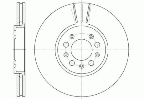 Гальмівний диск перед. A1/A3/Bora/Cordoba/Fabia (96-21) - (1J0615301C, 1J0615301K, 1J0615301R) WOKING D6544.10