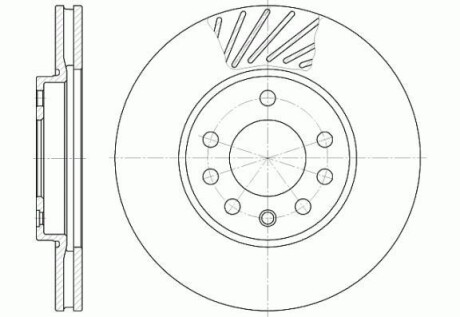 Диск тормозной передний (кратно 2) (Remsa) Opel Astra G H Zafira A / Meriva A / Combo C - (569060, 569066, 90539466) WOKING D6584.10