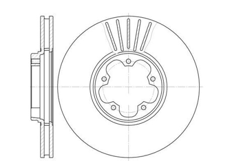 Гальмівний диск перед. Transit V-184 (FWD) (276X24,5) - WOKING D6609.10