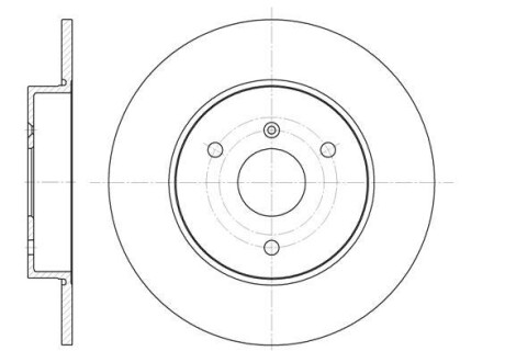 Гальмівний диск пер. Fortwo/Roadster/Cabrio/City Coupe/Crossblade 98-07 - WOKING D6617.00