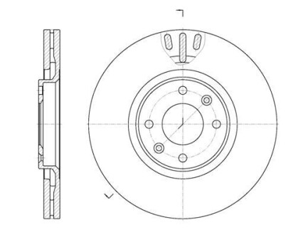 Диск тормозной передний (кратно 2) (Remsa) PSA C4 I 207 307 (D6657.10) - WOKING D665710