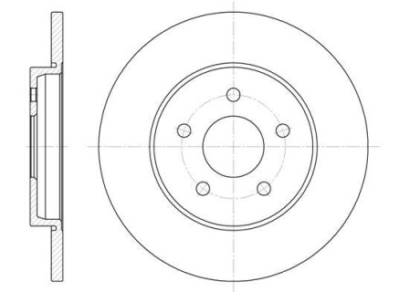 Гальмівний диск задн. XType/Mondeo/Mondeo 00-11 - WOKING D6661.00