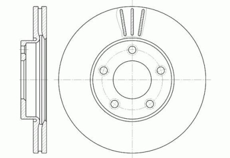 Диск тормозной передний (кратно 2) (Remsa) Mazda 3 I II 1,3-2,0i / Mazda 5 I II - WOKING D6671.10