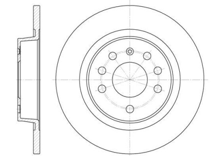 Гальмівний диск зад. Opel Vectra C 02-/Signum 03- (278x12) - WOKING D6688.00