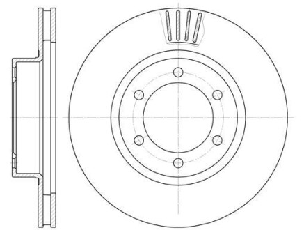 Гальмівний диск перед. 4 Runner/Land Cruiser (01-10) - WOKING D6706.10