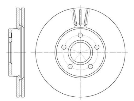 Диск тормозной передний (кратно 2) (Remsa) Ford Focus II III C-max I II Grand C-max I (D6710.10) - WOKING D671010