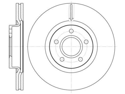 Диск тормозной передний (кратно 2) (Remsa) Ford Kuga I II / Focus II III / Connect II / RR Evogue (D6711.10) - WOKING D671110