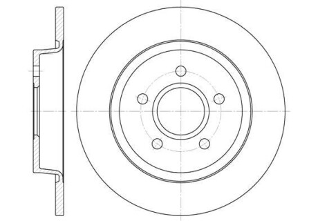 Гальмівний диск зад. Ford C-MAX/Focus II 04- (280x11) - (1223566, 1223568, 1253962) WOKING D6712.00