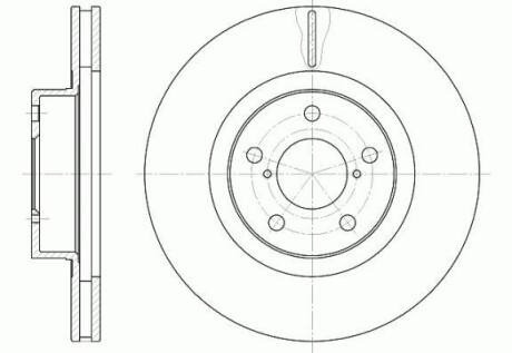 Диск тормозной передний (кратно 2) (Remsa) Subaru Forester 02> 08> Impreza 00> 08> Legasy 03> 09> - WOKING D6715.10