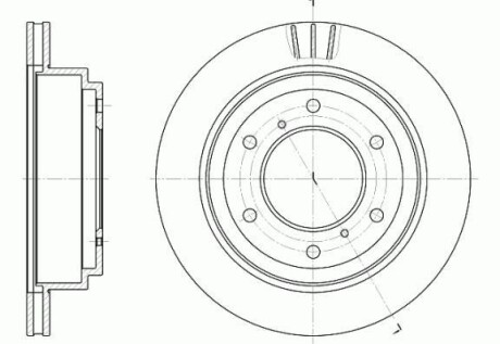 Гальмівний диск задній Mitsubishi Pajero 2.5-3.8 00- (300x22) - (230778) WOKING D6955.10