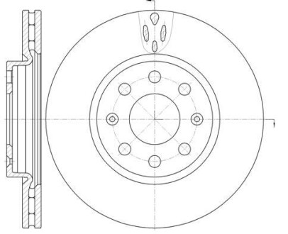 Диск гальмівний передній (кратно 2) (Remsa) Opel Corsa D E / Punto 08> 13> (D6981.10) - (5569025, 55700922, 55700923) WOKING D698110