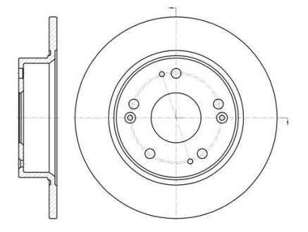 Гальмівний диск зад. Honda Accord 04-08 (260x10) - WOKING D6984.00