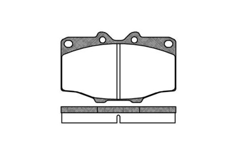 Гальмівні колодки зад. Toyota Land Cruiser 84- - (0446535170, 0446535210, 0446560060) WOKING P0323.00