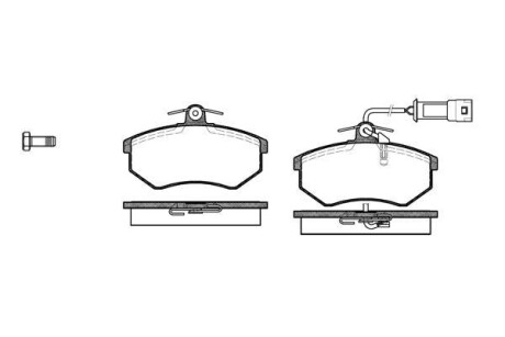 Колодки гальмівні диск. перед. (Remsa) Chery Amulet ii 1.8 10-,Chery Amulet ii 2.0 10- (P0343.02) - (431698151F, 431698151G, 431698151D) WOKING P034302 (фото 1)