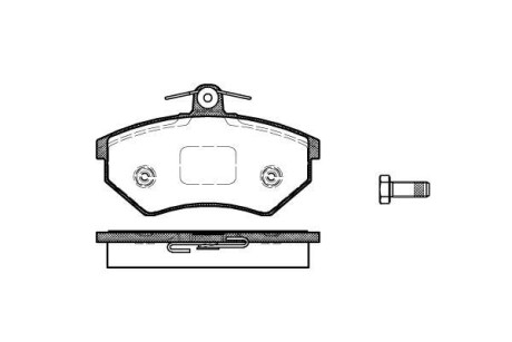 Гальмівні колодки пер. Audi 100/80/A4/Caddy/Cordoba (85-04) - WOKING P0343.40