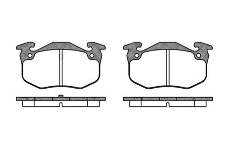 Гальмівні колодки зад. Peugeot 206 99-/Renault Megane I 96-03 - (32321800, 7701202050, 410601531R) WOKING P0443.50