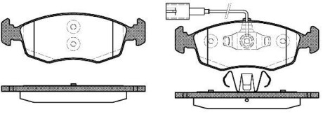 Колодки гальмівні диск. перед. (Remsa) Fiat 500 0.9 07-,Fiat 500 c 0.9 09-,Fiat Grande punto 1.4 05- (P0723.52) - (77365729, 77365811, 77366270) WOKING P072352