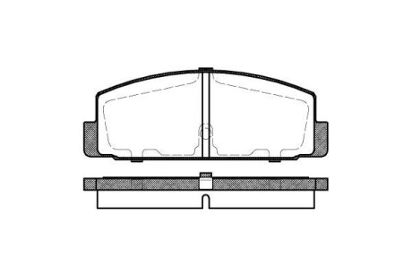 Гальмівні колодки зад. Mazda 6/323/626 94-12 (akebono) - (gjyb2648za, fdy12649z, geyc2648zb) WOKING P0793.30 (фото 1)