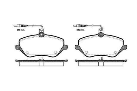 Комплект тормозных колодок, дисковый тормоз - WOKING P10013.04