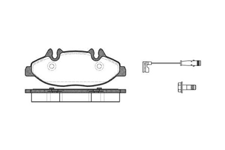 Колодки гальмівні диск. перед. (Remsa) MB Vito 639 (P10093.02) - WOKING P1009302