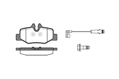 Колодки тормозные диск. задн. (Remsa) MB Vito 639 Bosch ver. - WOKING P10103.02