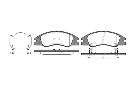 Колодки тормозные диск. перед. (Remsa) Kia Cerato 04>08 - (581012FA21) WOKING P10343.02