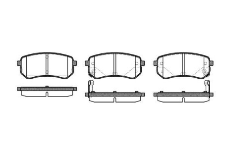 Гальмівні колодки зад. Hyundai Accent/Kia Rio/Ceed 05- (mando) - (583020XA00, 5830207A10, 5830207A00) WOKING P10353.02