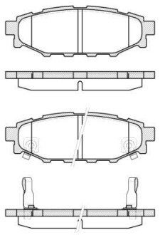 Гальмівні колодки зад. Forester/Impreza/Legacy/Outback09- - WOKING P10363.12