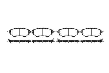 Гальмівні колодки пер. Subaru Legacy IV/Outback 03- (akebono) - (ay040fj012, 26296ag000, 26296ag030) WOKING P10373.02