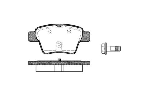 Гальмівні колодки зад. Peugeot 207/307/Citroen C4 06- (Bosch) - (425322, 425325, 425340) WOKING P10383.00